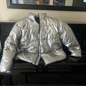 PrettyLittleThing Black and Silver Jacket